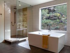 Master Bathroom With Picture Window