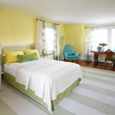 Lime Green And Yellow Master Bedroom