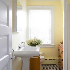 Transitional Guest Bathroom In Yellow