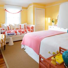 Yellow Transitional Guest Bedroom