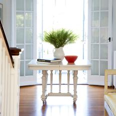 Traditional Foyer With French Doors