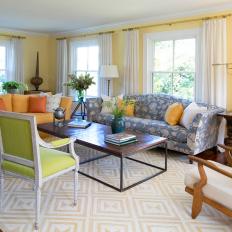 Cheery Transitional Living Space