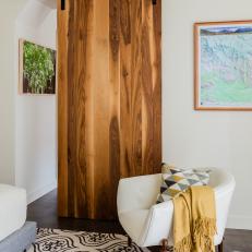 Contemporary Sitting Area and Barn Door