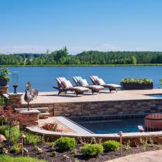 Lakefront Backyard With Pool