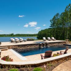 Lakefront Swimming Pool and Patio