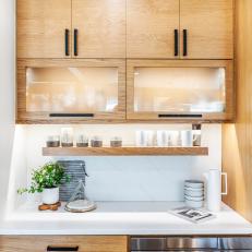 White Oak Kitchen Shelves and Cabinets