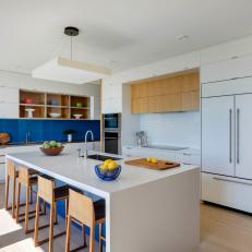 Modern Kitchen With Blue Accents