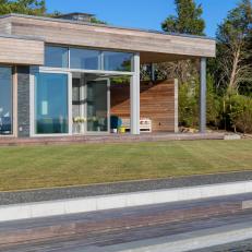 Modern Home Exterior With Indoor-Outdoor Patio