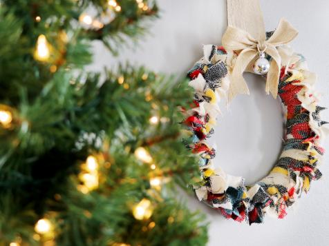 How to Make a Blanket Scarf Wreath