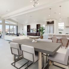 Modern Open Plan Kitchen, Dining And Living Space