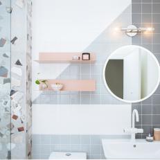 Modern Loft Bathroom With Terrazzo Shower Feature