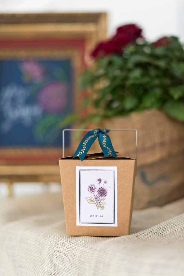 Prettily Package Flower Tubers as Party Favors