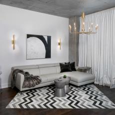 Gray Living Space With Modern Accents
