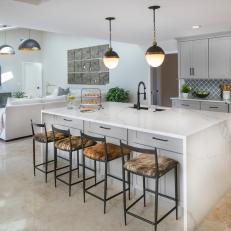 Transitional Open Concept Kitchen