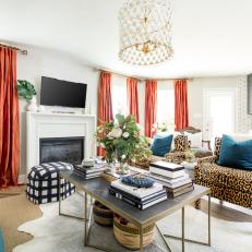 Colorful, Maximalist Living Room