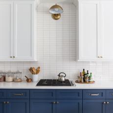 White And Blue Modern Kitchen