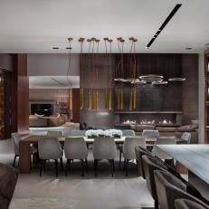 Modern Dining Room In Warm Neutral Tones