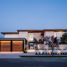 Modern Home Exterior With Three-Car Garage
