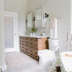 Bathroom With Rustic Vanity