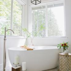 Soaking Tub and Gold Table