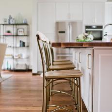 Barstools With Brass Accents