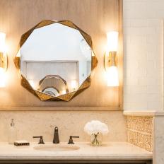 Bathroom Vanity With Gold Mirror