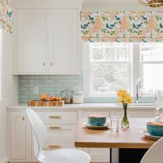 Colorful Kitchen With Checkerboard Floor