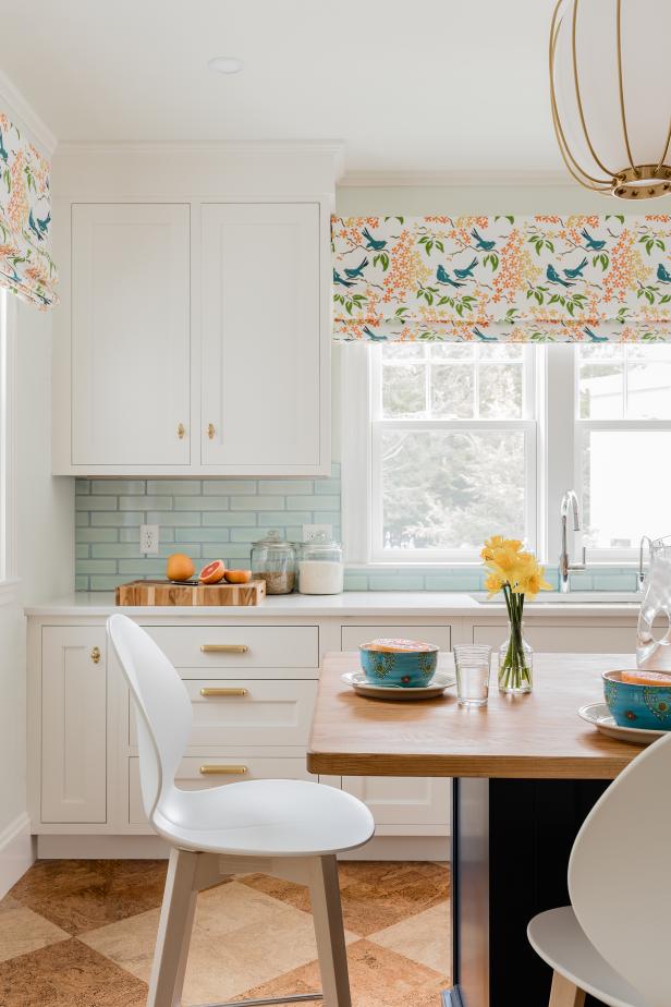 Colorful Kitchen With Checkerboard Floor | HGTV