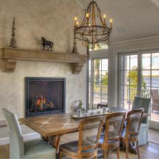 Country Dining Room With Lake View