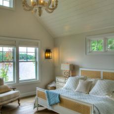 Cottage Neutral Bedroom With Lake View