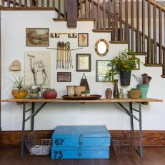 Eclectic Gallery Wall and Console Table