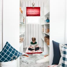 Red White and Blue Attic Playroom