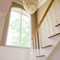 Stairwell With Ruffled Pendant