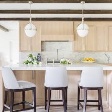 Transitional Chef Kitchen With Tulips