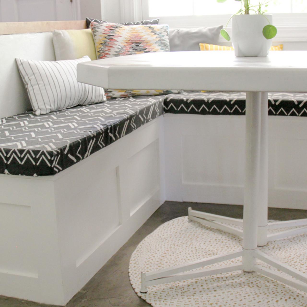 How To Build Diy Banquette Seating With Storage Hgtv