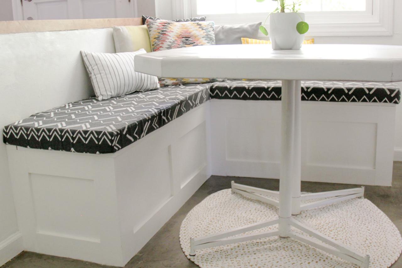 How To Build A Banquette Seat With Built In Storage Hgtv