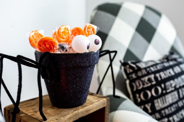 Terra Cotta Pots Pumpkin Candy Dishes