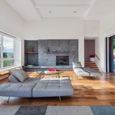Modern Living Room With Gray Chaises