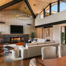 Rustic Neutral Contemporary Living Room 