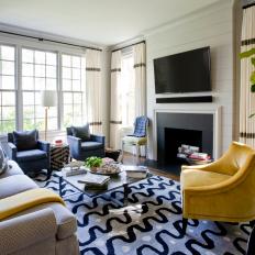 Colorful Transitional Living Room