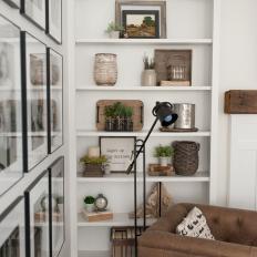 White Bookshelf With Plants