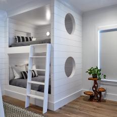 Nautical Black-And-White Bunk Beds