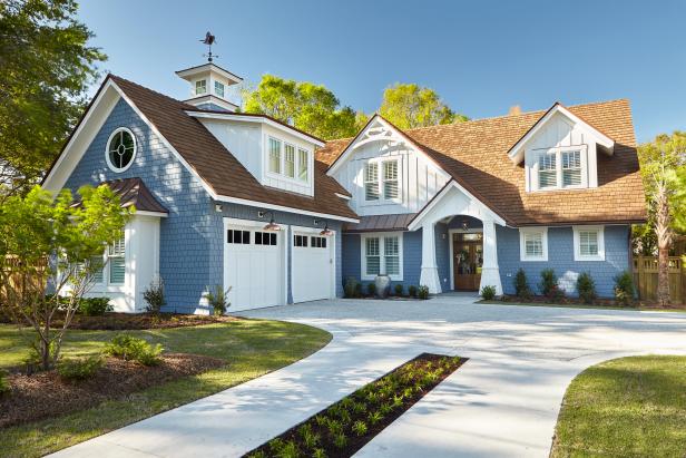 Coastal Craftsman-Style Home With Two-Car Garage And Dormer Windows