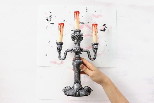 A Halloween candelabra can be transformed into a custom decoration that fits any style or space with a fresh coat of paint.