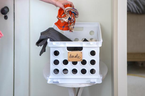 Keep a donation basket nearby to reduce clutter.