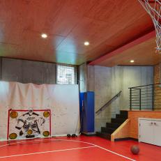 Indoor Sports Court With Bonus Storage