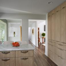 Contemporary Kitchen with Floor-to-Ceiling Cabinets