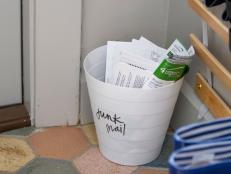 Use a recycling bin to deal with junk mail.