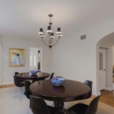 Dining Room With Two Round Tables