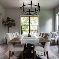 Contemporary, Neutral Dining Room 